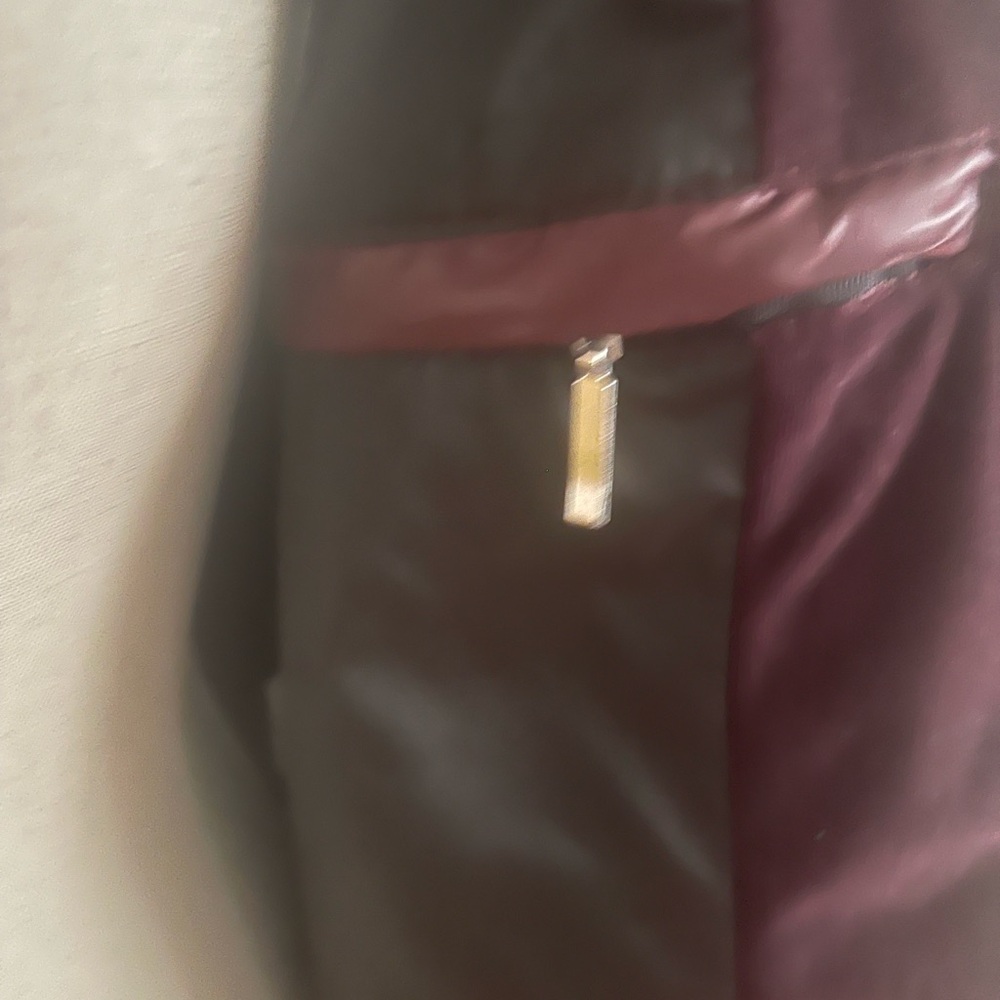 Marc New York Women's Burgundy Puffer Vest with Fur Trim - Picture 10 of 12